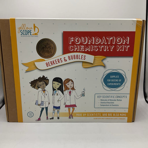 Yellow Scopes Foundation Chemistry Kit Breakers & Bubbles -NEW IN BOX