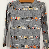 Size 5: Old Navy Grey Halloween Dog Print 2pc PJs