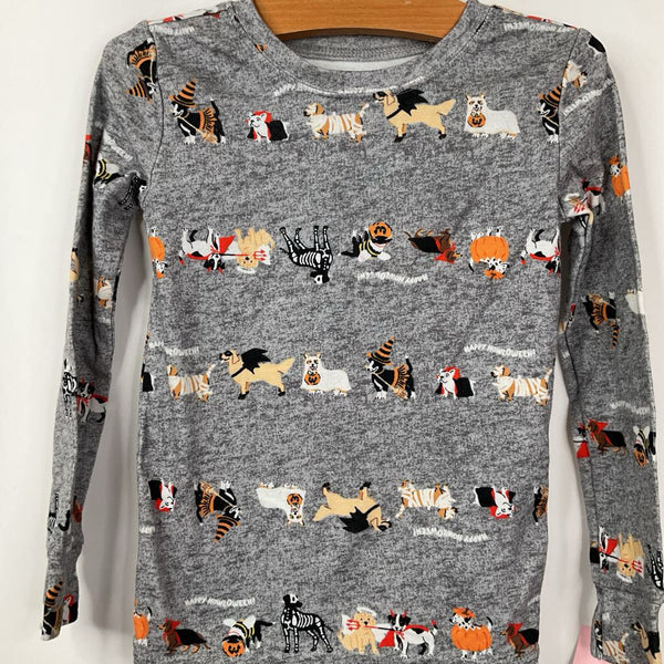 Size 5: Old Navy Grey Halloween Dog Print 2pc PJs