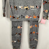 Size 5: Old Navy Grey Halloween Dog Print 2pc PJs
