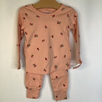 Size 12-18m: Old Navy Pink/Red Flowers 2pc PJs