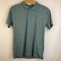 Size 12-14: Crewcuts Green Heathered Collared T-Shirt