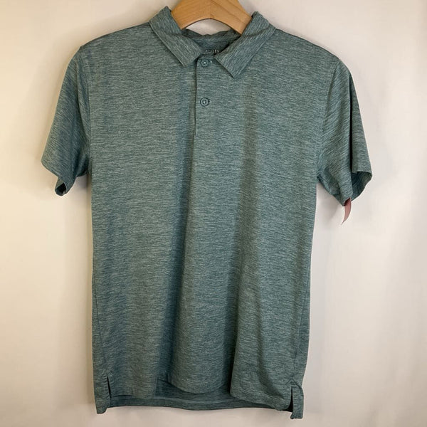 Size 12-14: Crewcuts Green Heathered Collared T-Shirt