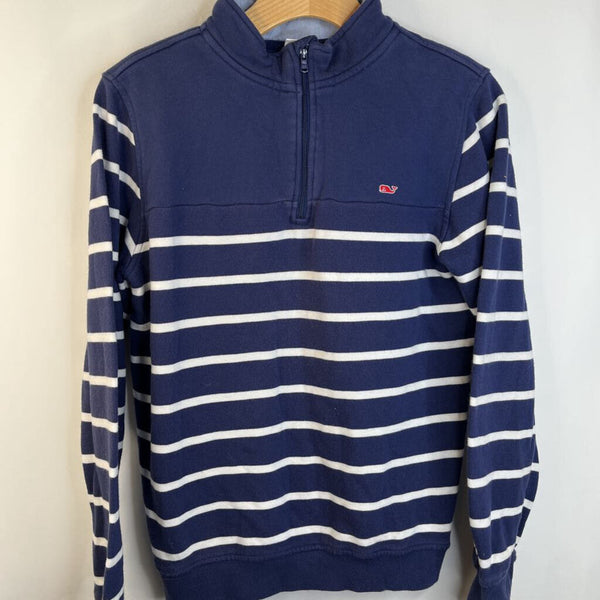 Size 16: Vineyard Vines Blue White Striped Pullover Sweatshirt
