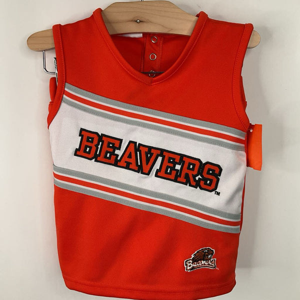Size 3: Knights Apparel Orange Beavers Cheerleader 2pc Costume