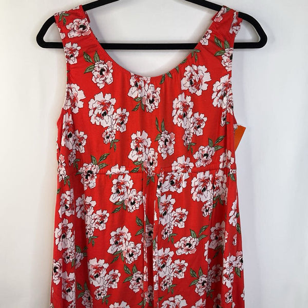 Size S/M: Baby Be Mine Red/White Flowers Tank Dress