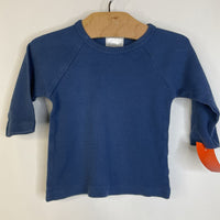 Size 3-6m: Sova Blue Ribbed Long Sleeve Shirt