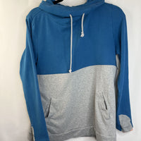 Size M: Nursing Queen Blue/Grey Turtle Neck Nursing Sweater