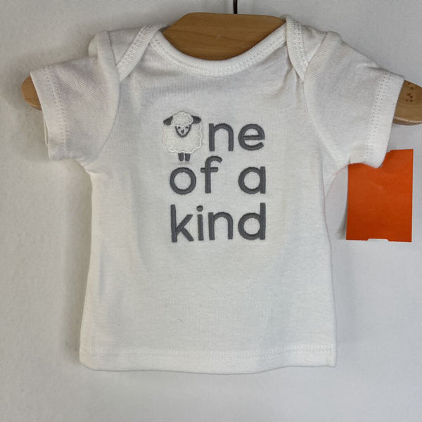 Size P: Carter's White/Grey "One Of A Kind" Sheep Onesie-NEW