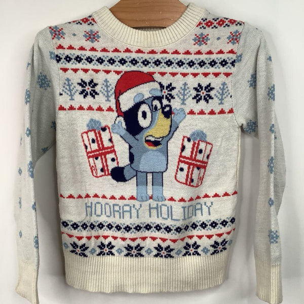 Size 2: Bluey Santa Hat Hooray Holiday Knitted Sweater