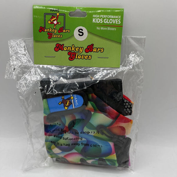 Size S: Monkey Bars Rainbow Abstract Bubbles Gloves - New