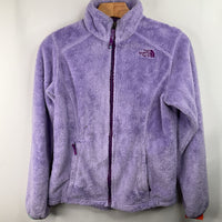 Size 14-16: The North Face Purple Fuzzy Coat w/ Pockets