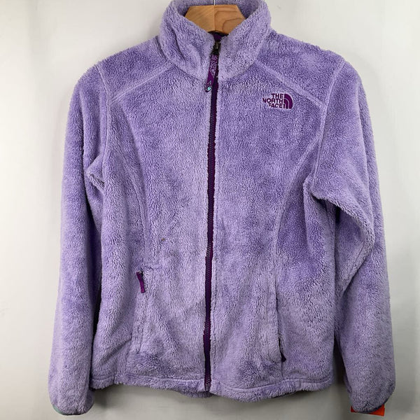 Size 14-16: The North Face Purple Fuzzy Coat w/ Pockets