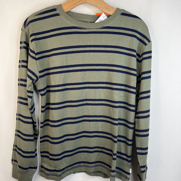 Size 14-16: Gap Green Blue Striped Long Sleeve Shirt - New w/ Tags