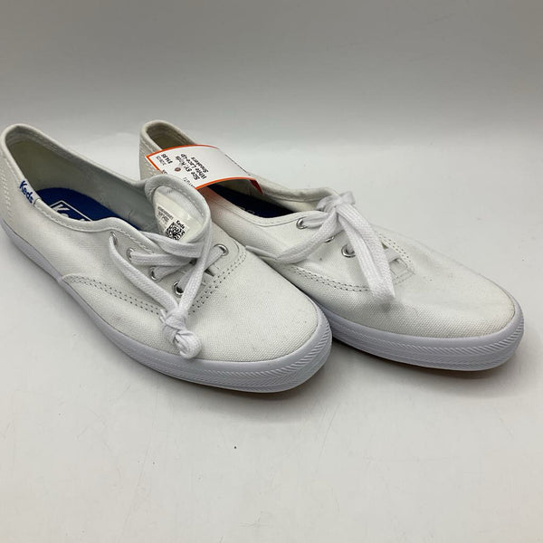 Size 5Y: Keds White Lace-Up Sneakers