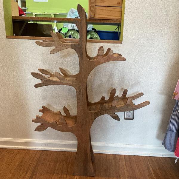 Wooden Tree Shelf