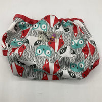 Size NB: Rumparooz Owls & Foxes Adjustable Velcro Diaper Cover