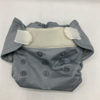 Size NB: Rumparooz Grey Adjustable Velcro Diaper Cover