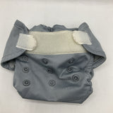 Size NB: Rumparooz Grey Adjustable Velcro Diaper Cover