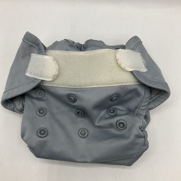 Size NB: Rumparooz Grey Adjustable Velcro Diaper Cover