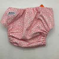 Size O/S: Nora's Nursery Pink/White Dots Adjustable Snap Diaper