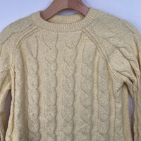 Size 13-14: Zara Yellow Cable Knit Sweater
