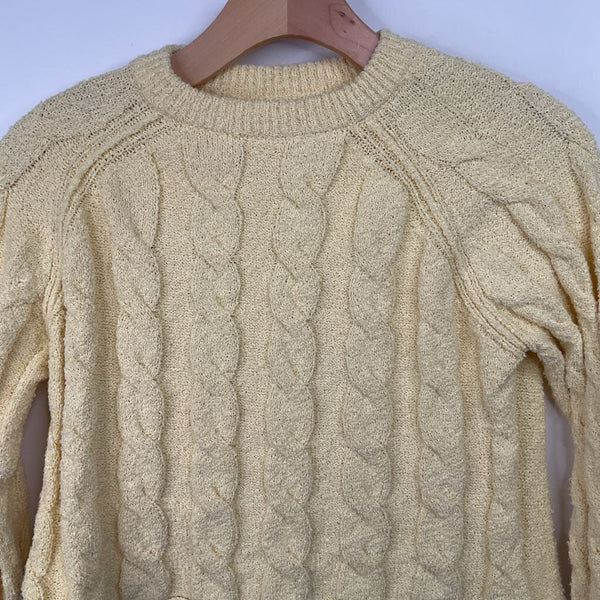 Size 13-14: Zara Yellow Cable Knit Sweater