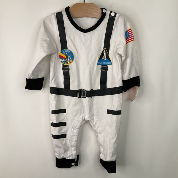 Size 6-12m: White/Black NASA Astronaut Space Suit Long Sleeve Romper Costume
