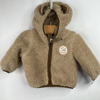 The North Face Light Brown Fuzzy Bear Zip-Up Hoodie