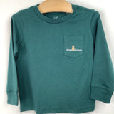 Size 2: Vineyard Vines Green Santa Dogs Print Long Sleeve Shirt-NEW W/Tag