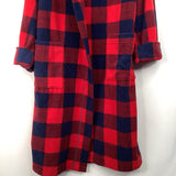 Size 6: Lands' End Red/Navy Gingham FlanelRobe