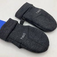 Size XS: Head Black Fleece Lined Insulated Mittens