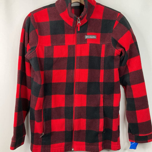 Size 14-16: Columbia Red/Black Fleece Zip-Up Coat