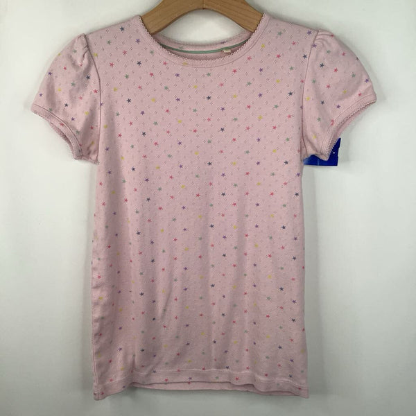 Size 11-12: Mini Boden Pink Colorful Stars T-Shirt