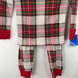 Size 3 (90): Hanna Andersson Red/Green/Creme 2pc Pj's