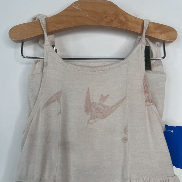 Size 12-18m: The Woods Kate Quinn Organics Beige Red Bird 2pc Tank Dress & Bloomers Shorts