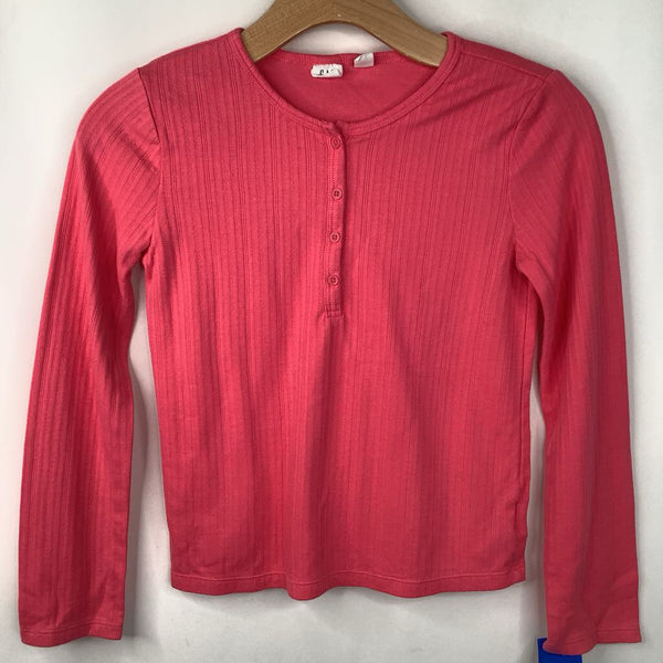 Size 10 (L): Gap Pink Long Sleeve 4 Button Long Sleeve Shirt