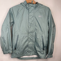 Size 10-12: REI Sage Green Raincoat - LIKE NEW