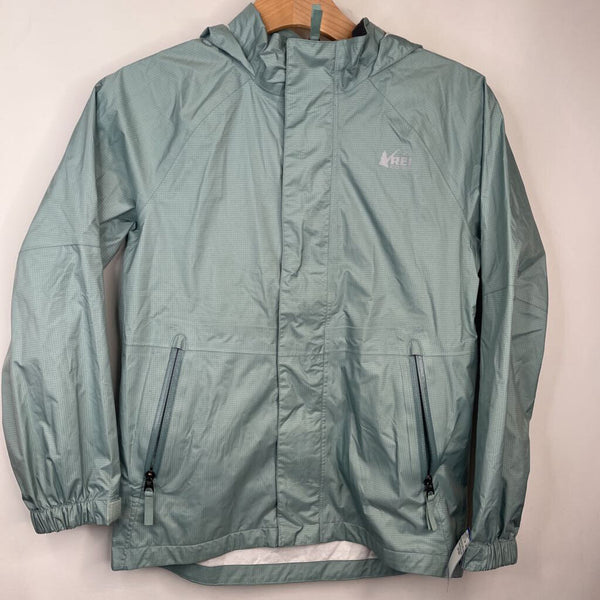 Size 10-12: REI Sage Green Raincoat - LIKE NEW