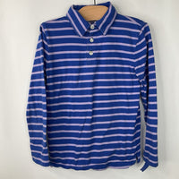 Size 6-7: Crewcuts Blue Lavender Striped Long Sleeve Shirt