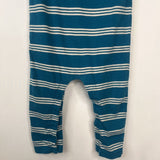 Size 2 (85): Hanna Andersson Blue/White Striped Polo Romper