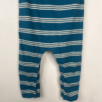 Size 2 (85): Hanna Andersson Blue/White Striped Polo Romper
