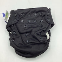 Size O/S: Bum Genius Black Adjustable Snap Diaper