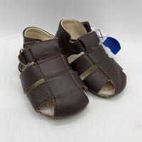 Size 6-9m: Robeez Brown Velcro Strap Sandals