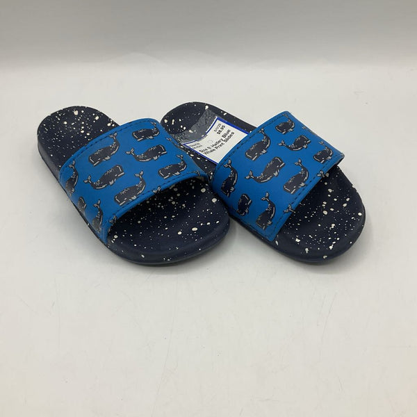 Size 8: Hatley Blue Whale Print Slides