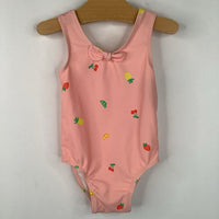 Size 6-12m: Old Navy Pink Strawberry Print Tank 1pc Swimsuit