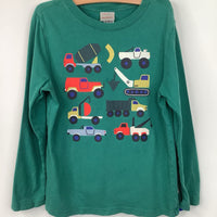 Sizde 6-7 (120) Hanna Andersson Green Truck Long Sleeve Shirt