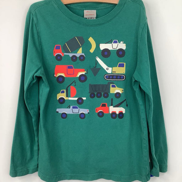 Sizde 6-7 (120) Hanna Andersson Green Truck Long Sleeve Shirt