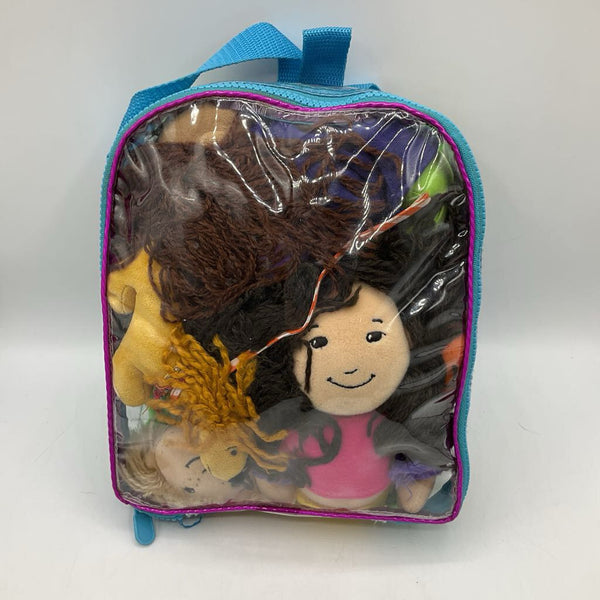 3pc Groovy Plush Girl Dolls w/ Dog & Sleeping Bag