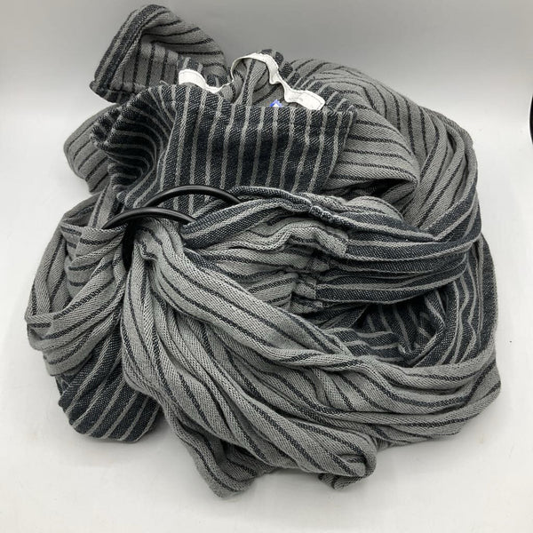 Moby Grey Black Striped Ring Sling Carrier